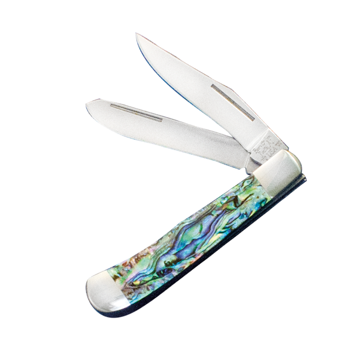 BEAR & SON 3" Little Trapper Abalone Finish Handle Knife