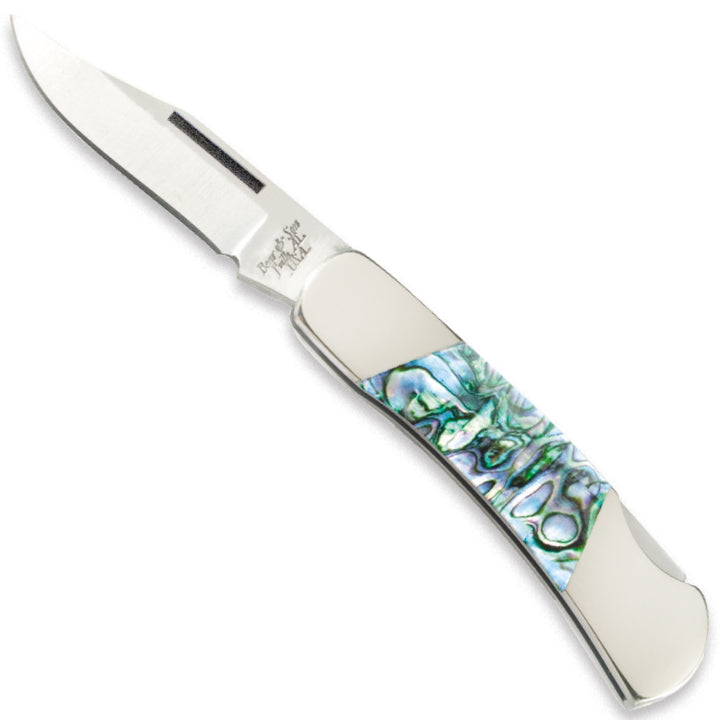 BEAR & SON 3” Lock Back Abalone Finish Handle Knife