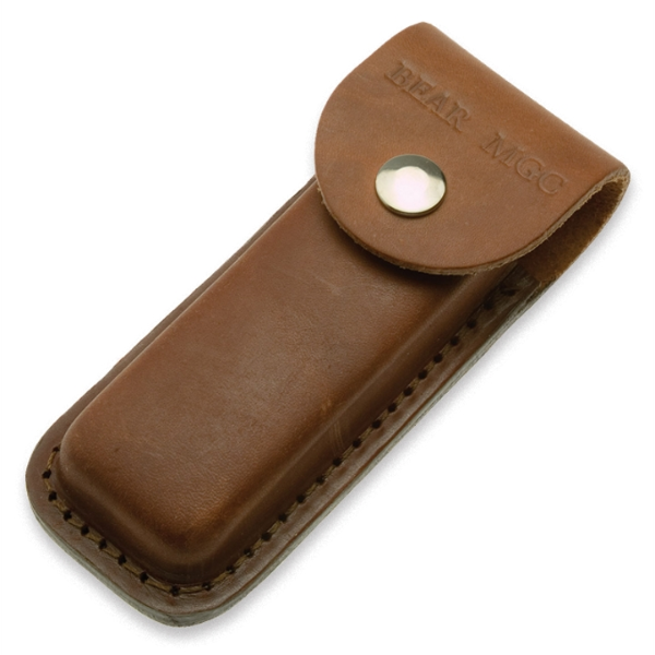 BEAR & SON Bear & Son 5” Pro Lockback Knife with Leather Sheath