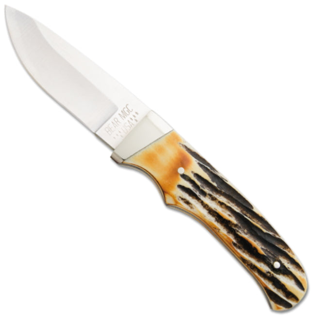 BEAR & SON 7” India Stag Bone Skinner Knife