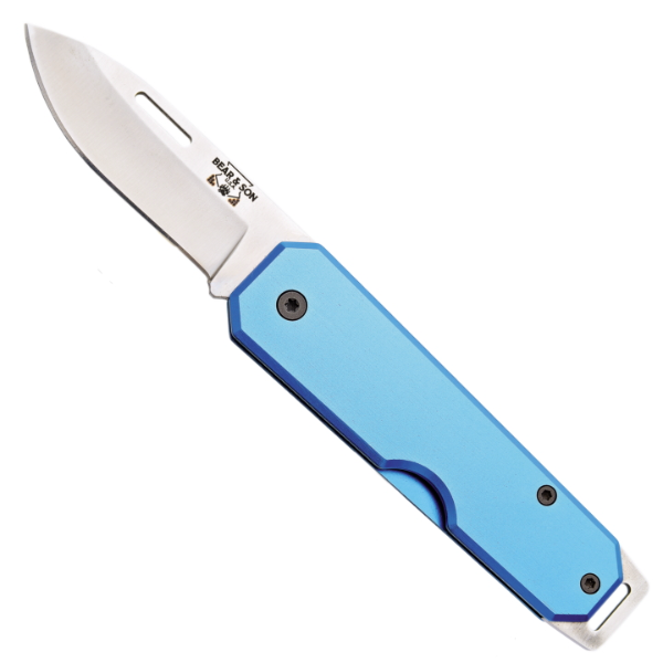 BEAR & SON 3 7/8” Drop Point Folder Aluminium