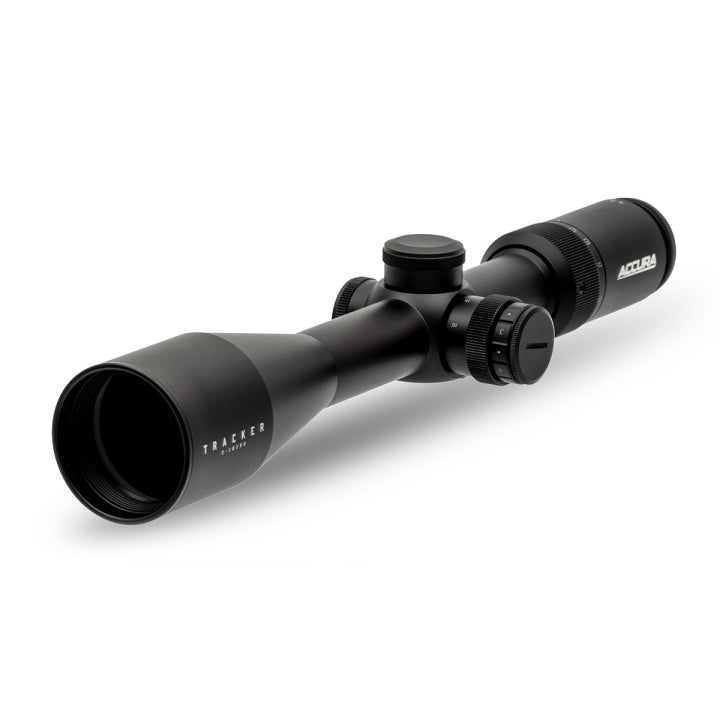 Accura Tracker Rifle Scope, waterproof lightweight design with unrivalled HD clarity. G4 illuminated optic for precise results